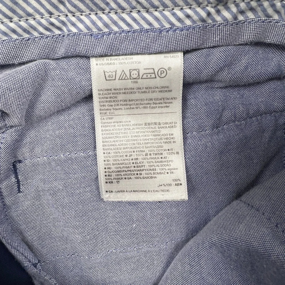 Banana Republic Emerson Shorts Mens 33‎ Blue Chino Cotton Casual Prep Summer